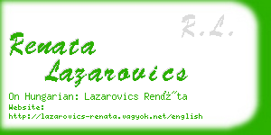 renata lazarovics business card